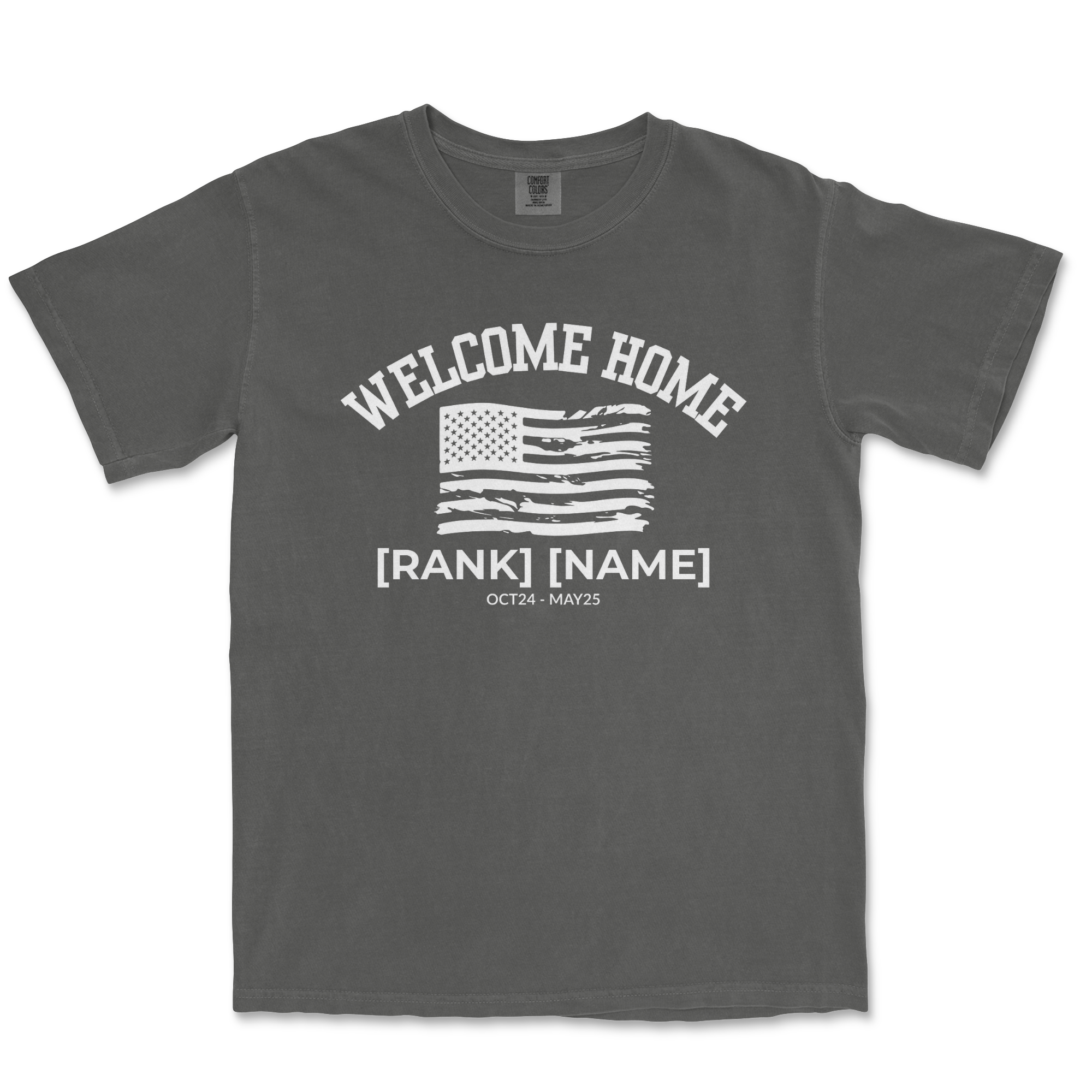 Welcome Home Military Tee — Deployment Homecoming Shirt (Custom Name & Date)