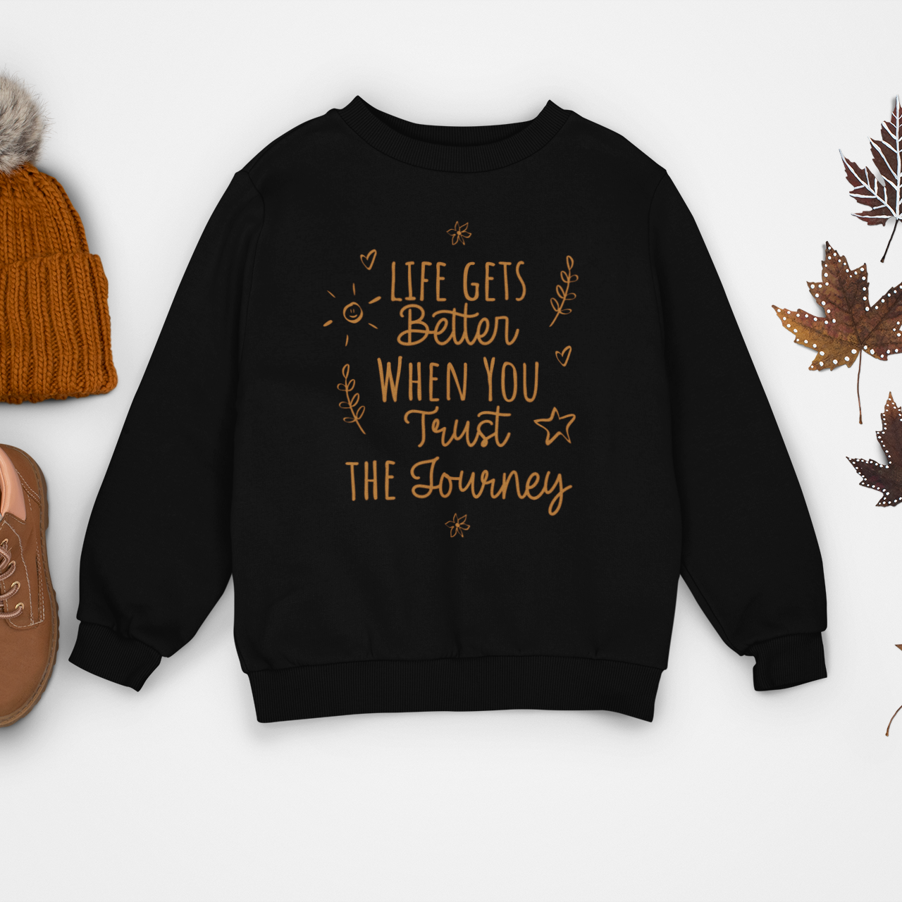 Trust the Journey Sweatshirt – Fall Positive Quote Pullover
